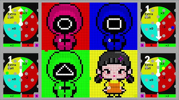 Multiply or Release x Squid Game 2 - Marble Race in Algodoo