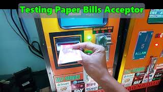 Testing Bills Acceptor