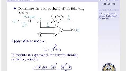 Lecture 24 - Concepts - Differentiator and Integrator Op-amps