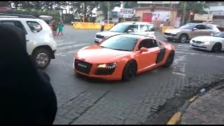 Amazing Orange Audi R8 in Bandra,Mumbai.