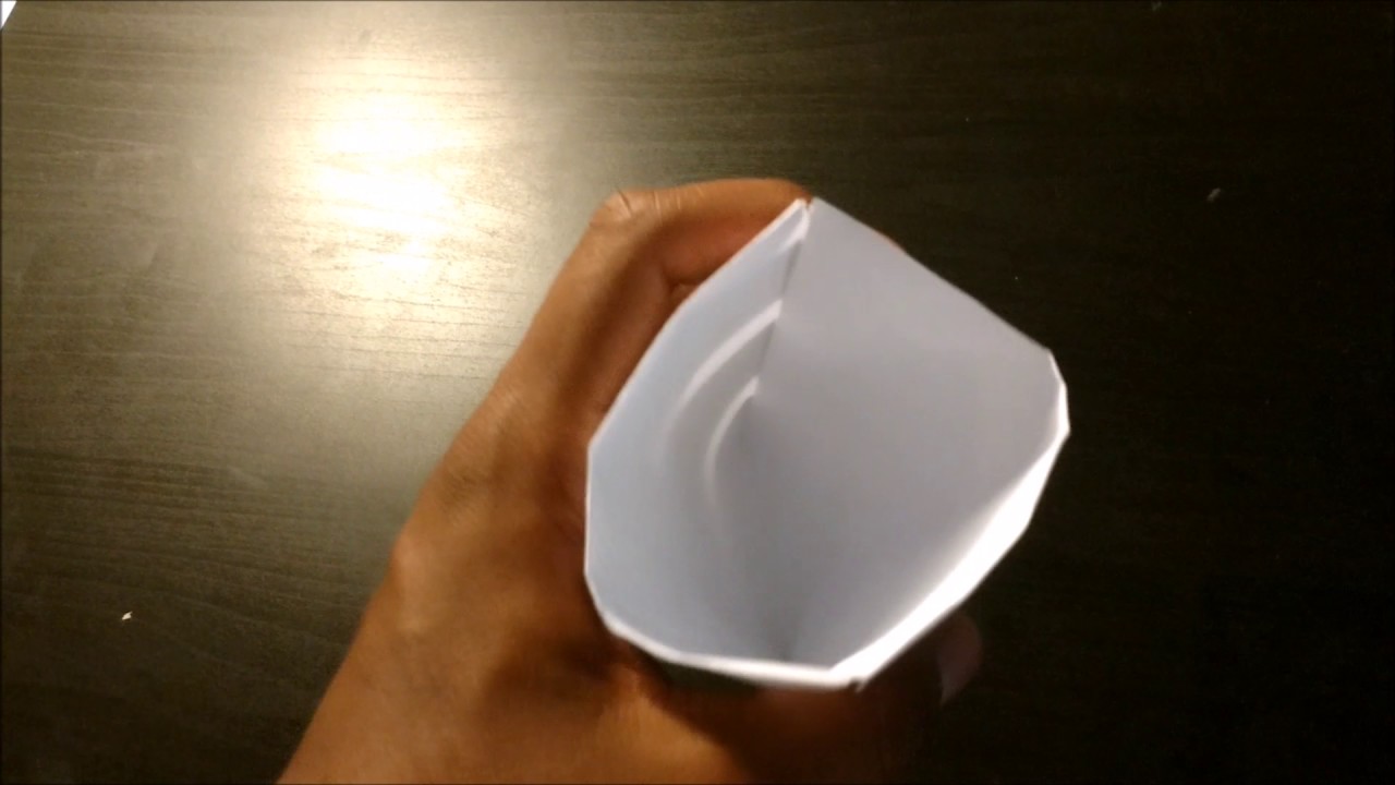 HOW TO FOLD A PAPER CUP THAT CAN HOLD WATER - YouTube