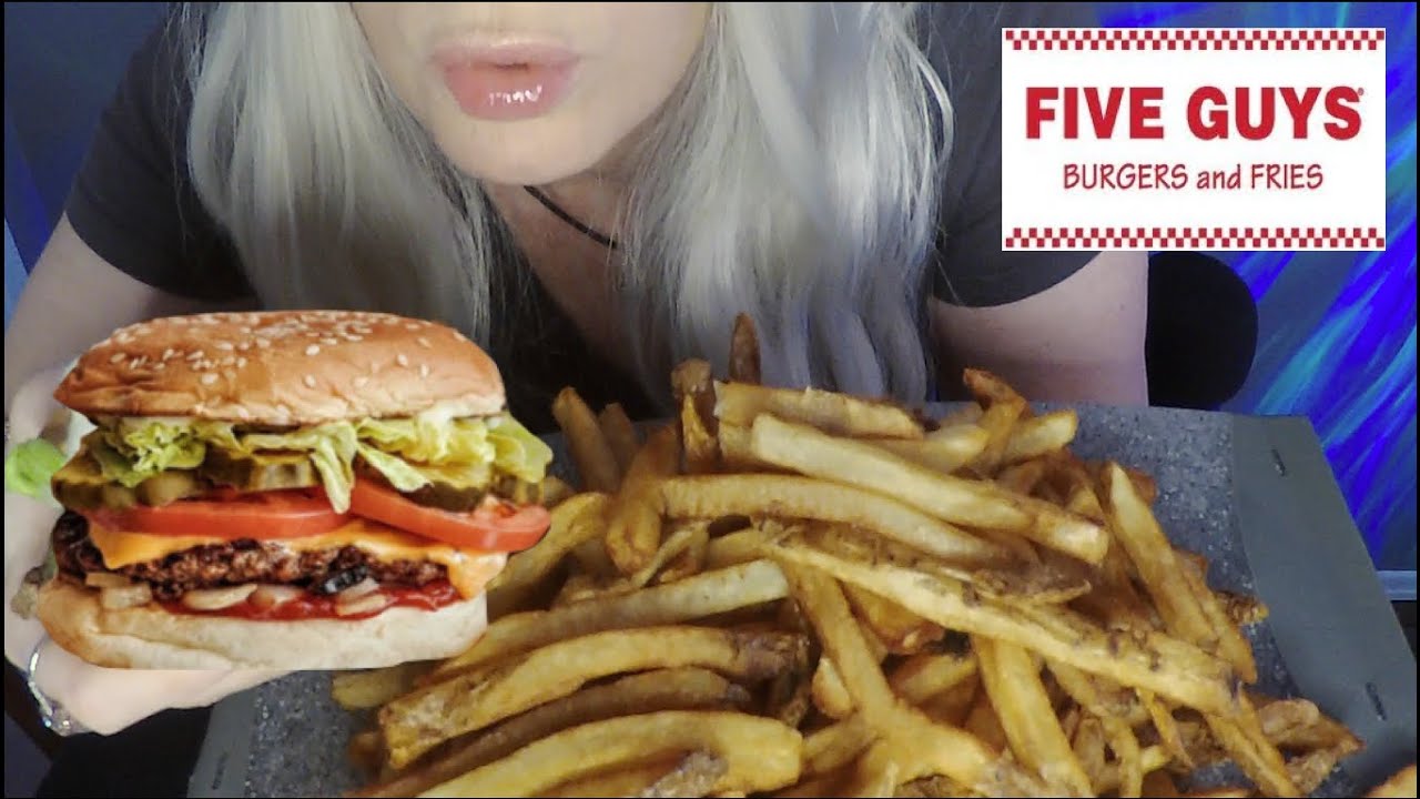 ASMR Five Guys Burgers & Fries Mukbang | Mr. Beast Channel Drama? | Whispered Chit Chat