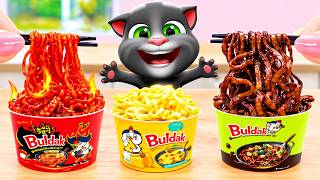 How To Cook Miniature Octopus Sausage Spicy Noodles with My Talking Tom