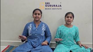 Swaraalankaram Eka Talam 1234 Speeds By Paturi Sisters Sri Gururaja Music Institute