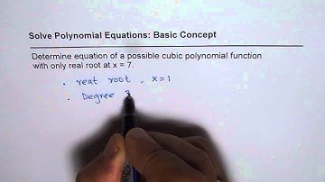 Write Equation of a Cubic Function Given Only One Real Root
