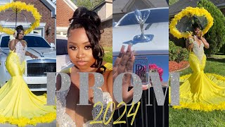 SENIOR PROM 2024 VLOG + GRWM | hair, nails, makeup | TheRealNashaJ