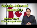 Canada Jobs and internship || Without IELTS and Without Experience