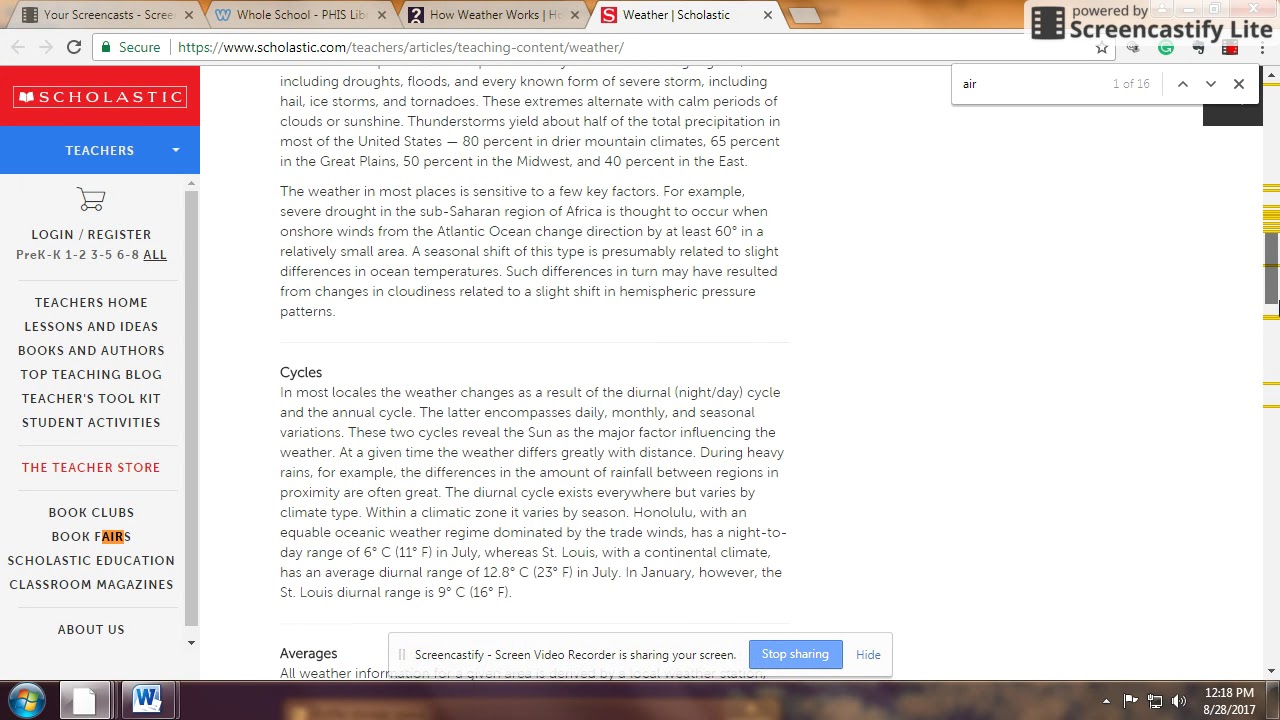 Weather PBL: Cornell notes/research - YouTube