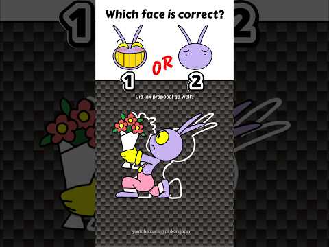 1 or 2? Which face is correct?💬🤩🤩JAX & POMNI Pause Challenge! #quiz #familygames #quizchallenge