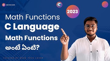 Math Functions in C Programming Language & C Language Tutorial in Telugu #clanguage #cintelugu