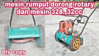 MESIN RUMPUT DORONG ROTARY // lawn mower rotary  Diy Copy