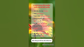 9 thói quen xấu sẽ khiến tuổi thọ bạn rút ngắn #dtd