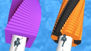 Stack Rush! Very Satisfying And Relaxing ASMR Slicing Game