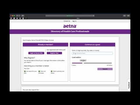 Aetna preferred provider search tool