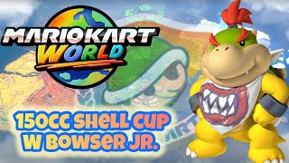 Mario Kart World (Switch 2, 2025) 150cc Shell Cup race w Bowser Jr. + Some Wave Race 64 gameplay