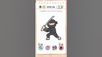 Brain Out Level 254 Challenge!" #relaxingart | Complete your sword training.