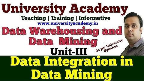 DWM19: data integration and transformation in data mining | data integration algorithms