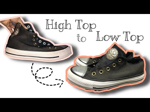 How to turn High Top Converse Shoes into Low Top! | DIY | Loraine Arreglado (Philippines)