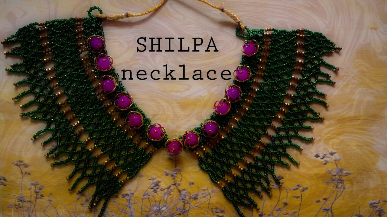 SHILPA necklace//how to make beaded collar necklace//beaded jewellery