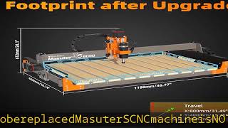 FoxAlien 3S 8040 X-axis Extension Kit with T-slot Hybrid Spoilboard for Masuter 3S CNC Router Machi