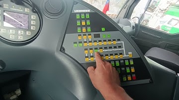 How to drive a Liebherr Mobile crane How to set up suspension road traveling. Bigheavy machine drive