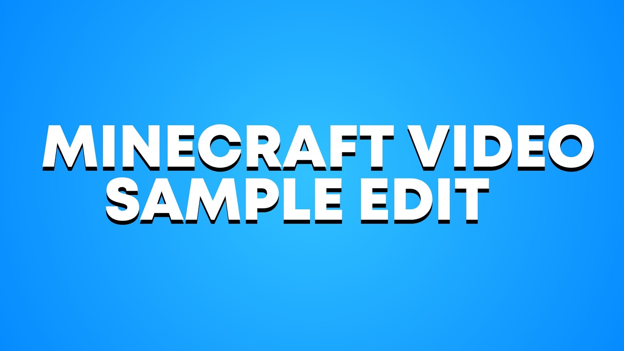 Minecraft Content(Without Face) | Sample Gaming Video Editing