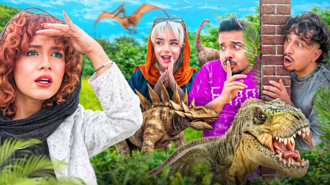 بین کلی دایناسور قایم موشک بازی کردیم🦖