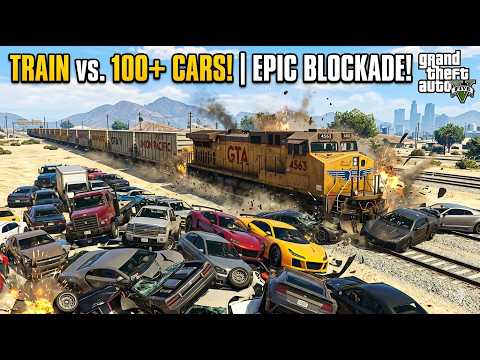 GTA 5 LIVE | Train vs 100 Luxury Cars 😱🔥 कौन बचेगा?