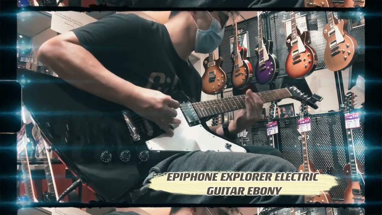 EPIPHONE EXPLORER ELECTRIC GUITAR, EBONY