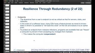 CompTIA Security+ Guide to Network Security Fundamentals Module 14: Cybersecurity Resilience