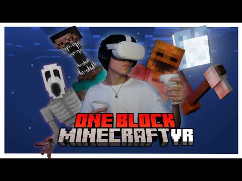 Sobreviví a Mods De Terror en un One block en Minecraft VR