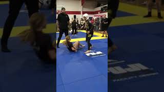 Jiu Jitsu Kimura Submission in Women's BJJ Match YouTube Shorts