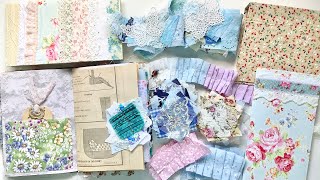 Ways to use fabric, lace, ribbon & trim in junk journals