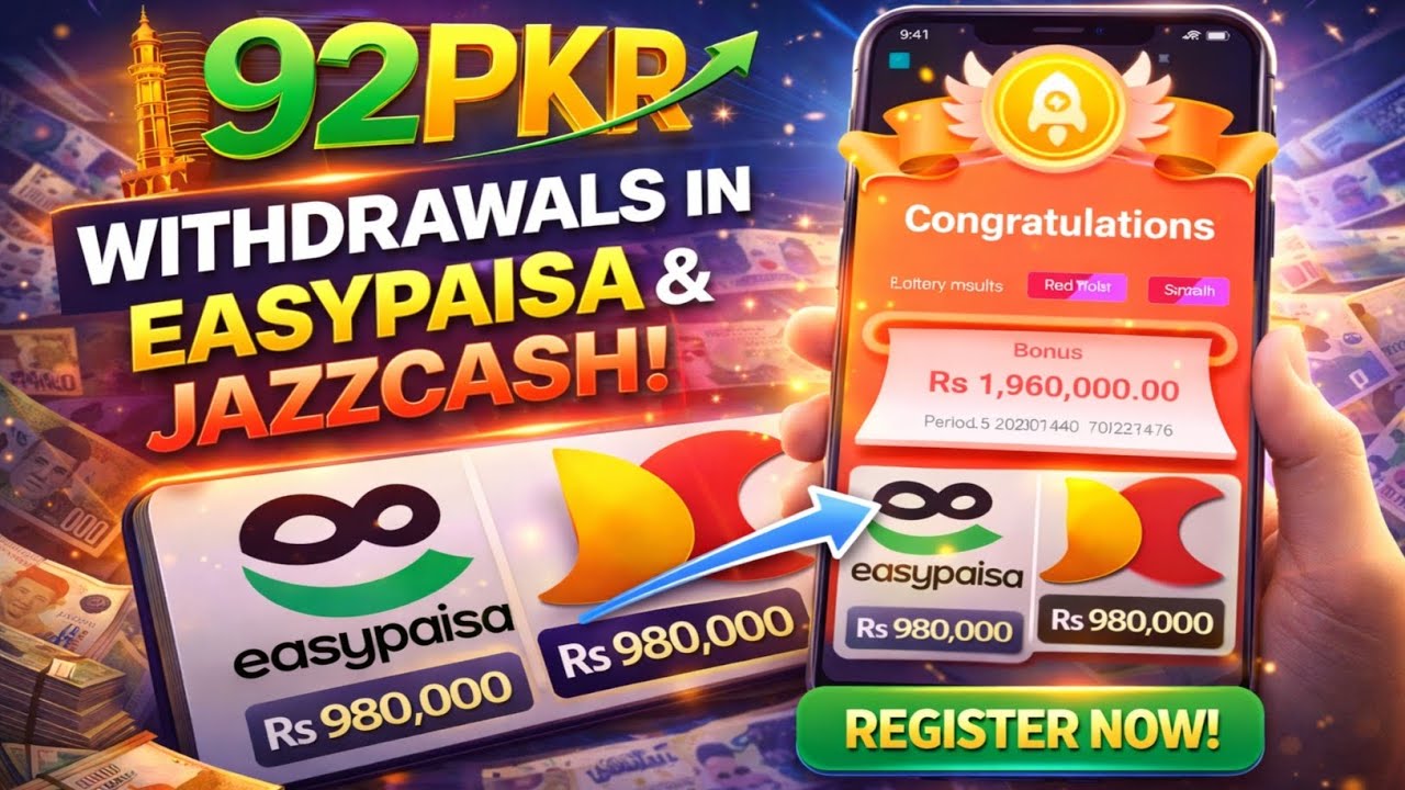 92pkr online earning app | 92pkr Wingo game wings trick | Withdrawal Jazzcash Easypisa |