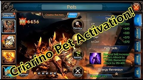 Legacy Of Discord- Criarino Pet Activation!