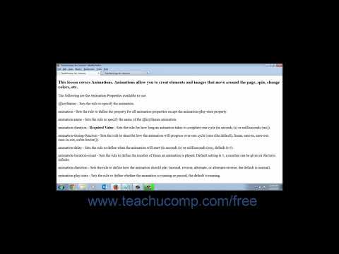 HTML5 and CSS3 Tutorial Animations Training