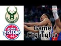 Bucks vs Pistons | NBA February 20th