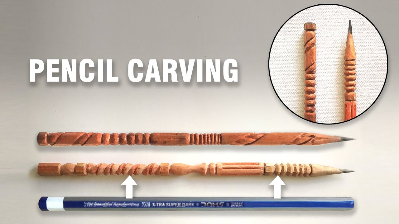 How to carve a Pencil Pencil Carving Art on Pencil Carving ️