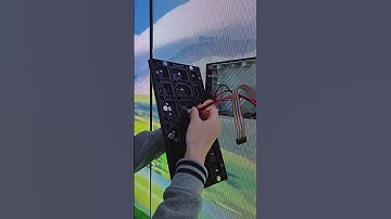 Maintenance personnel are repairing the LED poster display #ledvideowall #eagerled #ledwall
