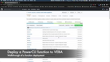Deploy a PowerCLI Function to VEBA