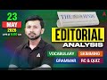 The Hindu Editorial Analysis | 23 May 2026 | English Vocabulary, Grammar &amp; Skimming