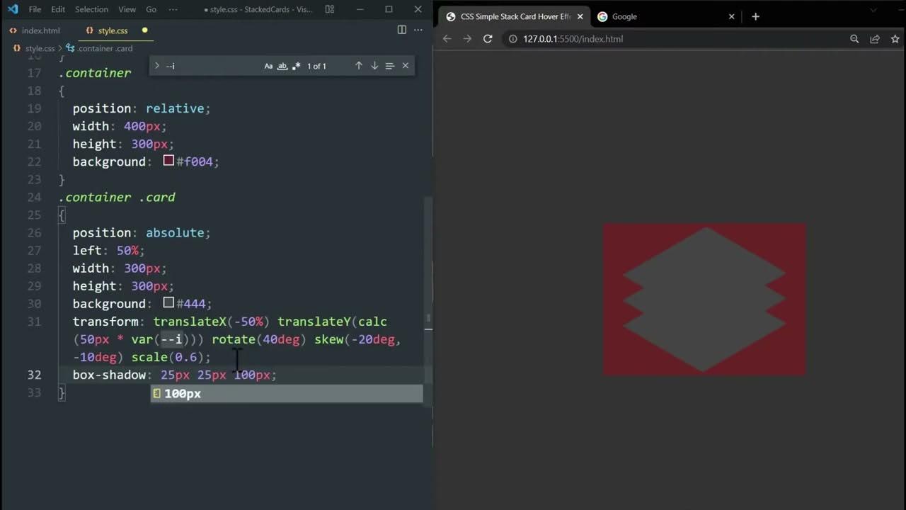 CSS Stacked Cards Hover Effect Tutorial #webdevelopment #webdesign # ...