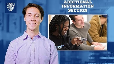 Admissions Tips: Additional Information Section