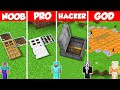 TINY UNDERGROUND BASE BUILD CHALLENGE - Minecraft Battle: NOOB vs PRO vs HACKER vs GOD / Animation