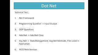 Dot Net Interview Preparation