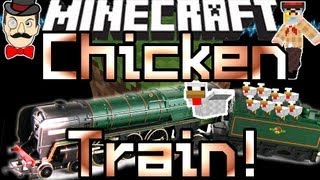 Minecraft CHICKEN TRAIN ! Babies Follow Adult Animals ! screenshot 4