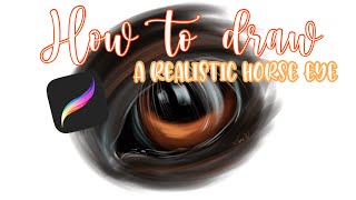 How to draw a realistic Horse Eye 👁 [ German ] // Lara‘s Art