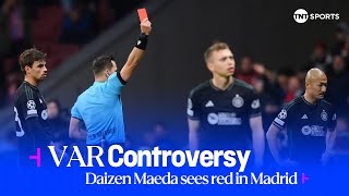 Controversy Daizen Maeda Sent Off For Celtic Against Atlético Madrid After Lengthy Var Check