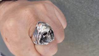 Information Grim Reaper Ring, Sterling Silver Grim Reaper Skull Ring Update