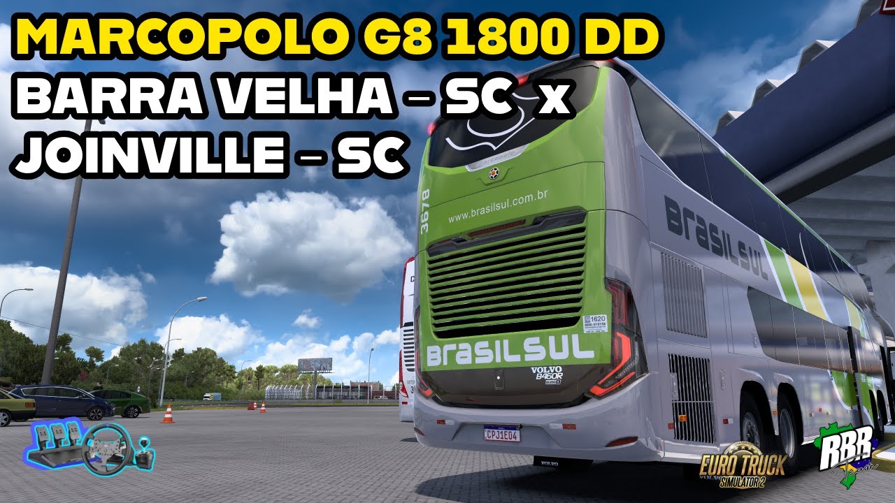 G8 1800 DD Volvo, VIAGEM SIMULADA NO TRAJETO BARRA VELHA SC X JOINVILLE SC, MAPA RBR, ETS2 MODBUS.